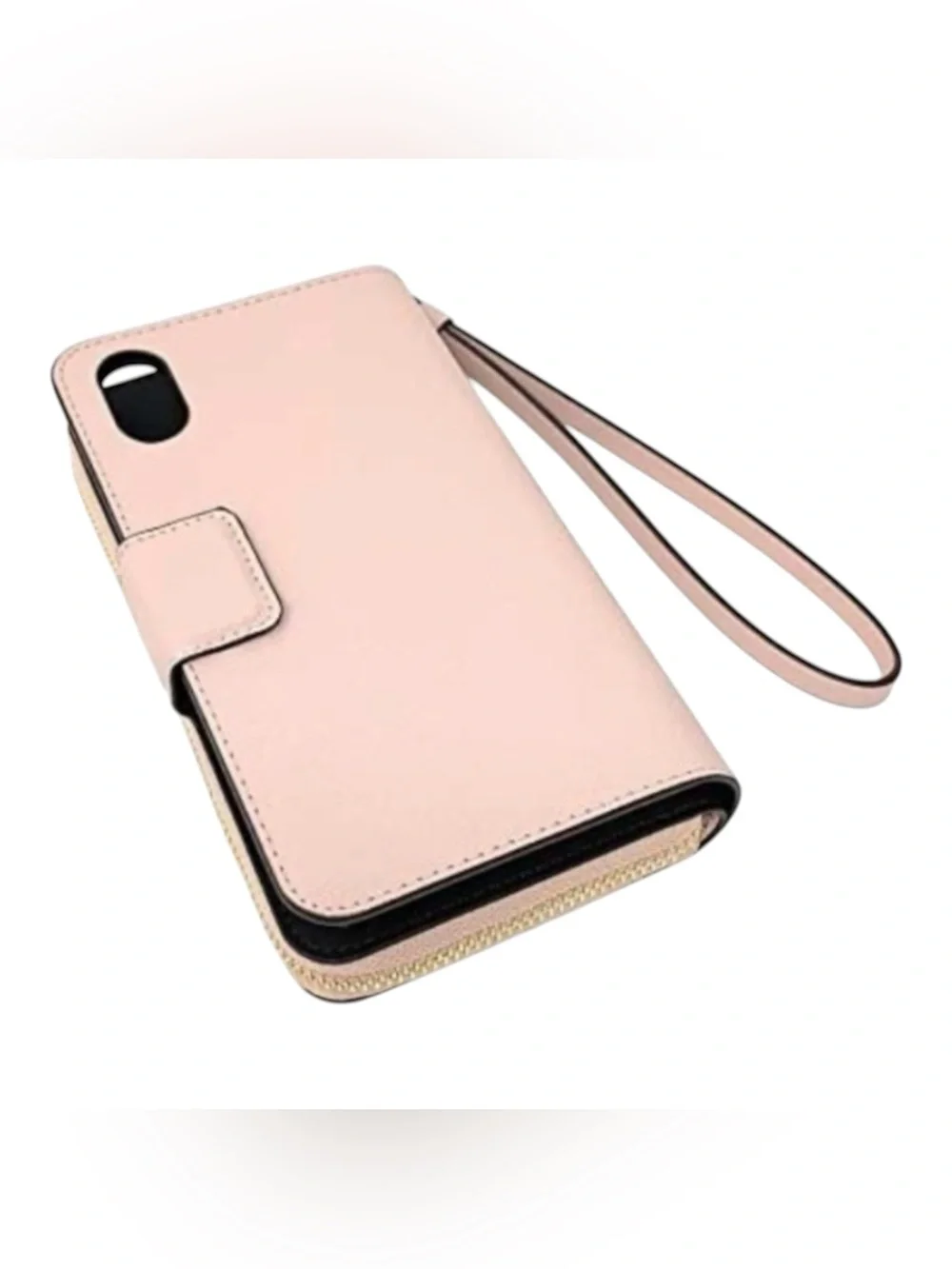 NWT KATE SPADE PINK (Warm Vellum) CAMERON LEATHER IPHONE XS CASE AND WRISTLET